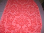 Set 2 Vtg Stevens Utica Bath Towels Pink red Flower 70 s Mcm Fringed Cotton