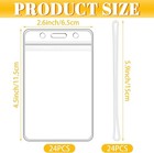 24 Pieces Plastic Luggage Bag Tag Holder Badge Label
