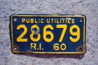 1960 Rhode Island Public Utilities License Plate