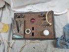 Antique Electric Electrical Tester Lights Lamp Bulb Copper Plate Gadget  Works 