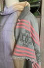 New Anthropology Roffe Open Native Design Poncho Wrap Serape Fringe Aztec Boho