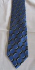 Vintage Yapre Mens Necktie Tie  All Silk Blue Designer Geometric 62  Made In Usa