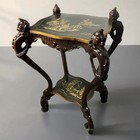 Antique 19th Century Table French Chinoiserie Oriental Table Carved Hand Painted