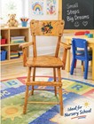 Vtg Cass Toys Wood Baby Doll High Chair Dutch Swedish Folk 26 5   h X 10 5 L X 12   