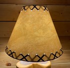 Rustic Faux Leather Hardback Round Lamp Shade - 12 