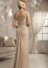 Elegant Chiffon Mother Of The Bride Dresses O-neck Half Sleeves Evening Gowns