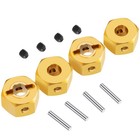 Jggzone Rc Brass Wheels Hex Hub 8mm Extension Drive 12mm X 8mm  Black 