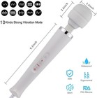 Personal Massage 20 Speed Neck Body Leg Wand Massager White Vibrator For Women