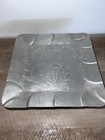Vintage Everlast Metal Tray Hand Forged Hammered Aluminum 11 3 4    Square Floral