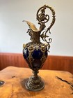 Stunning Antique 19th Century French Cobalt Blue Porcelain And Gilt Bronze Ewers