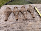 Antique Cast Iron Ornate Furniture Stove Feet Set Of 4