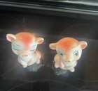 Vintage Anthropomorphic Pig Salt And Pepper Shakers Ceramic
