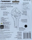 Husky Ratcheting 1-1 25  Pvc Cutter 1 Hand Release New Sealed Lifetime Warranty