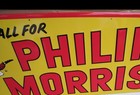 Vintage Call For Phillip Morris Tin Cigarette Sign Stout Sign Co 42 By 23 Rare  