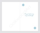 Art Deco Angel Large Greeting Card  Snowy Winter Scene  Christmas  5x8 In 