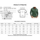 Men Hooded Henley Shirt Sweatshirt Grandad Long Sleeve Casual Fleece Hoodie Top