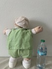 Vtg 1978coleco Cabbage Patch Doll Mold 3 Bald Boy Single Dimple Gingham Suit