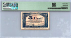 France 5 Centimes 1917 Top Pop  unlisted  Ww1 Emergency Issue Pmg 25 Vf
