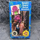 Barney Magical Musical Adventure Vhs Tape 1992 Purple Dinosaur Kids Sing Along