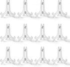 4 Inch Clear Plastic Easels Or Stand plate Holders To Display Pictures Or Oth   