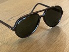 Vintage Bausch And Lomb B l Aviator Brown Frame Sunglasses Made In France