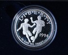 1994-p World Cup Usa 2-coin Set 90  Dcam Proof Silver Dollar Ogp