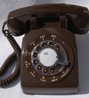 Antique Western Electric Rotary Dial 500 Phone  Brown  Works
