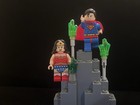 Lego Dc Superheros Superman Sh003a Minifigure From Set 76028 W wonder Woman