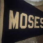 Vintage Moses Brown School  Since 1784 Ri Felt Pennant Banner 26 x12  Dark Blue