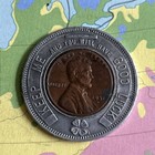 1951 D Encased Wheat Cent Penny Hilts For Mayor Good Luck