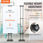 Vevor Poster Stand Floor Standing Sign Holder 75  Adjustable Height Double-sided