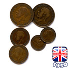 Collection Of British 1930 George V Coins  96 Years Old  