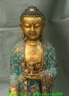 24   Old Tibet  Cloisonen Gold  Sakyamuni Shakyamuni Amitabha  Buddha Statue