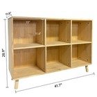 6 Cube Bookcase Storage Shelf Natural Wood Freestanding Organizer Cubby Shelves