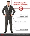 Men s Gomez Addams Costume Adult Addams Family Pinstripe Gangster Suit Halloween