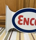 Enco Flange Sign Gas Oil Garage Esso 2 Sided Garage Vintage Style Wall Decor