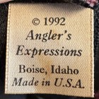 Vintage 1992 Anglers Expressions Trout Fish Suspenders Burgundy Made In Usa Men