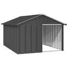 Dog House Outdoor Pet Kennel Puppy Shelter Kennel Galvanized Steel Vidaxl