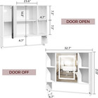 Bathroom Wall Cabinet With Mirror  Wall Mounted Medicine Cabinet With Color Adju