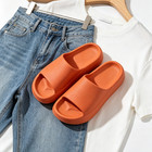 Size 9 Orange Thick Slide Slippers Waterproof For Shower Bath Pool Beach Use