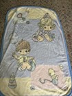 Precious Moments Vintage Plush Fleece Baby Blanket Balloon Toys