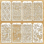 8pcs Stencils For Crafts Reusable  Texture Stencils For Painting  Templates