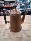 Copper Coffee Pot Vintage Wood Handle Stovetop Percolator Kettle