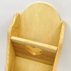 Wooden Wall Organizer Mail Holder Key Rack Heart Cutout Country Decor