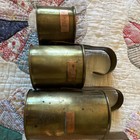Vintage Copper Metal Measuring Cup Set 3pc 1 2 Pint 1 Pint 2 Pint Handles