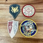 Vtg 60   s   70   s Military  set Of 4  Army Navy Patches Vietnam Ww2 Usa European