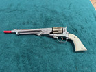 1958 Large Vintage Hubley Colt 45 Toy Cap Gun Cowboy Pistol With 5 Prop Rounds