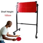 66x33cm Ping Pong Table Return Board self-training robust Steel Frame   Wheels