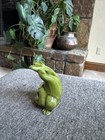 Rare Vintage Neil The Frog Figurine Handstand W  Bow 2    Perfect