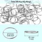 100pcs Split Key Rings Bulk For Keychain And Crafts Keychain Rings  silver 25mm 